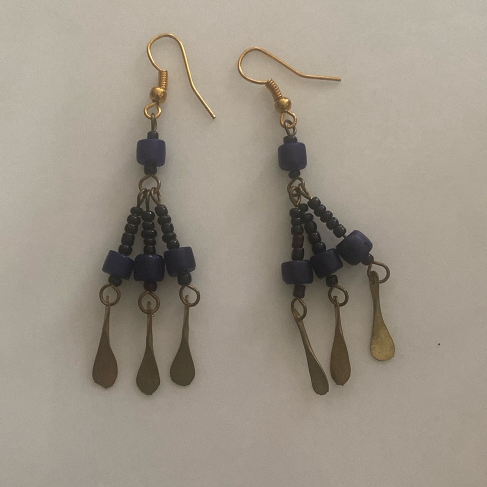 Cute beaded chandelier style earrings